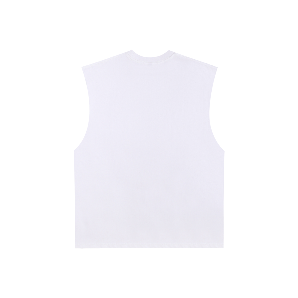 Raw Edge Cotton Tank Top