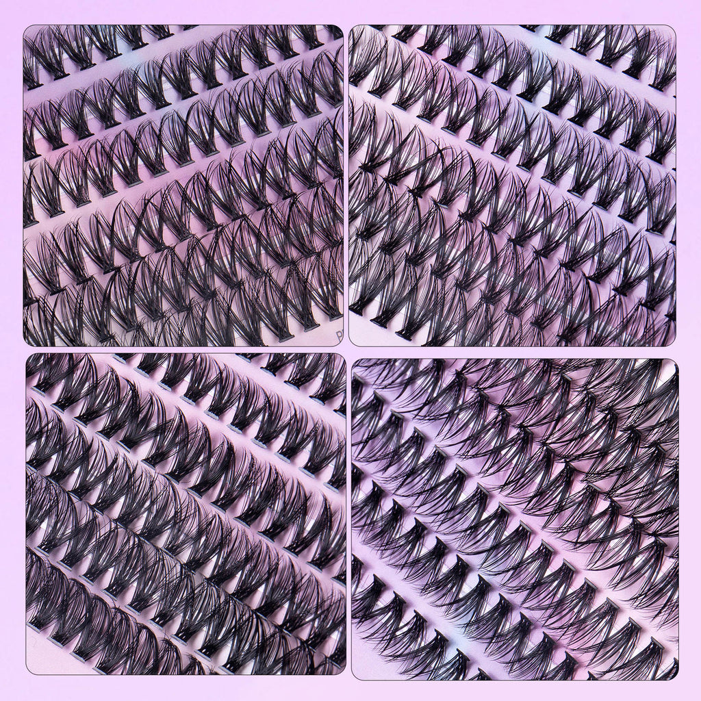 12 Rows Of 30D Plus 40D Clusters Of 240 Segmented Lashes Set