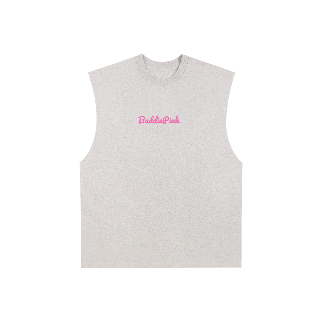 Raw Edge Cotton Tank Top